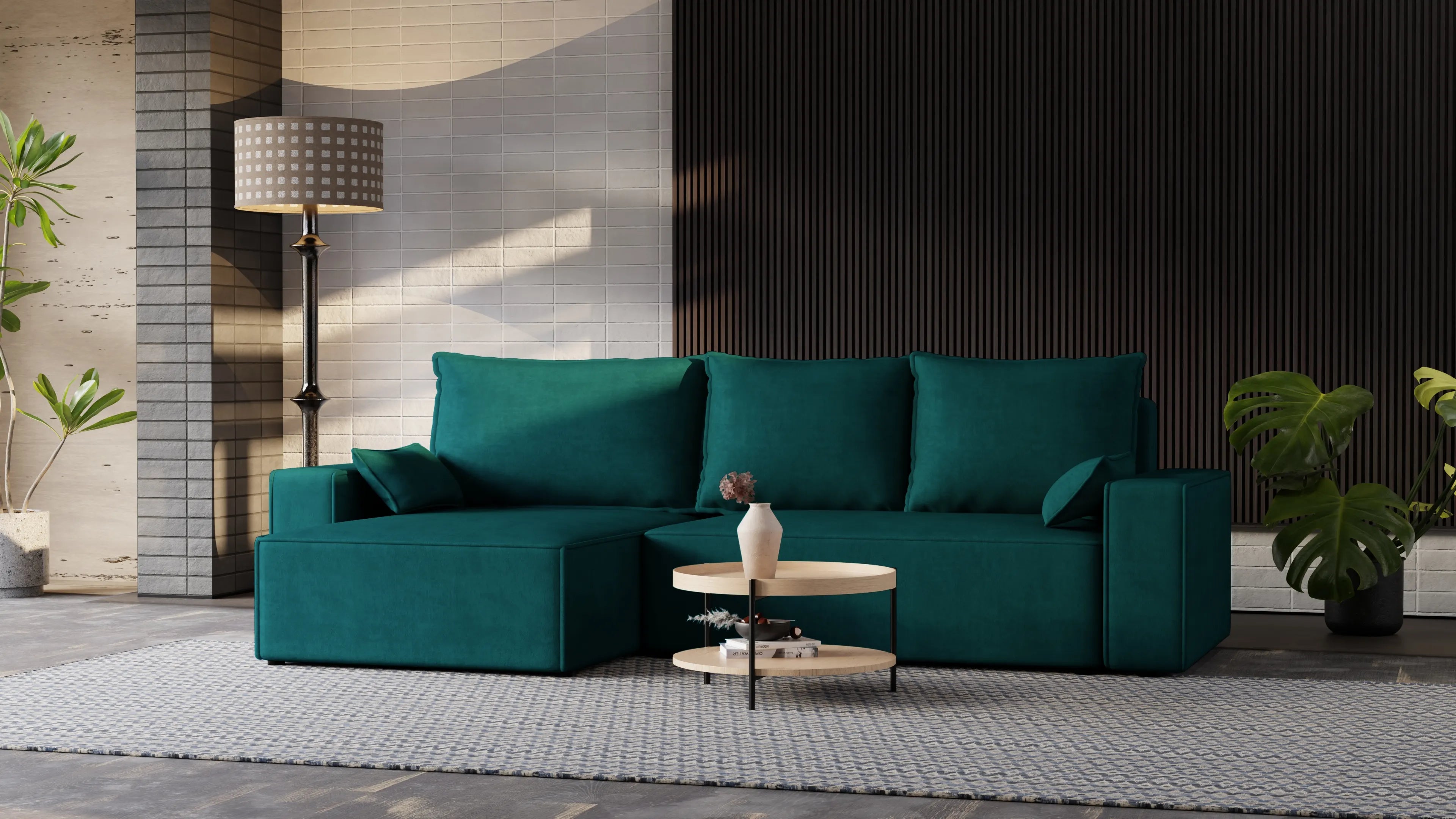 Nexo XL – narożnik XL z funkcją spania 231×130 i pojemnikiem