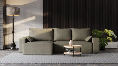 Nexo XL – narożnik XL z funkcją spania 231×130 i pojemnikiem