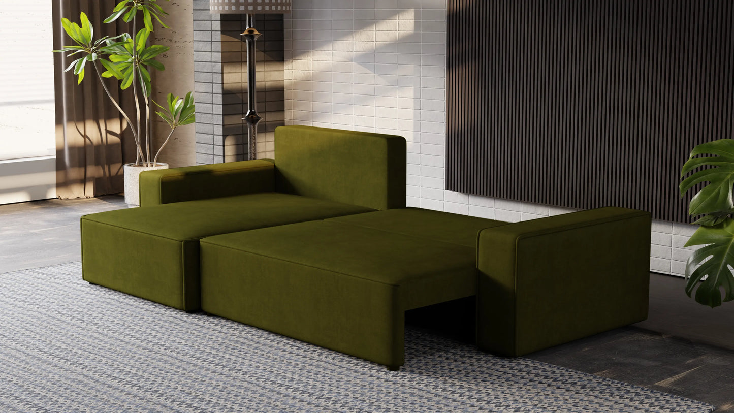 Nexo XL – narożnik XL z funkcją spania 231×130 i pojemnikiem