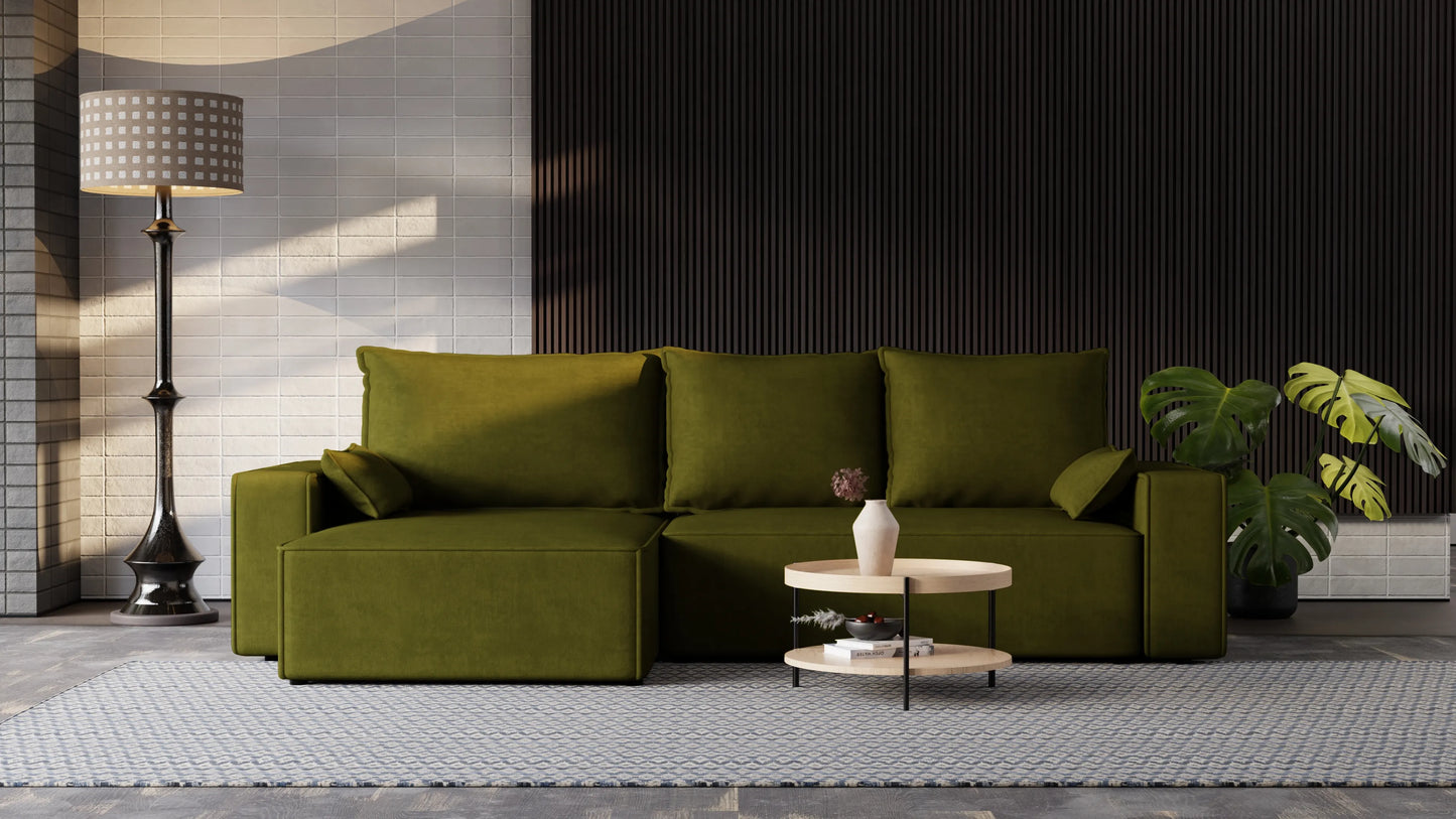 Nexo XL – narożnik XL z funkcją spania 231×130 i pojemnikiem
