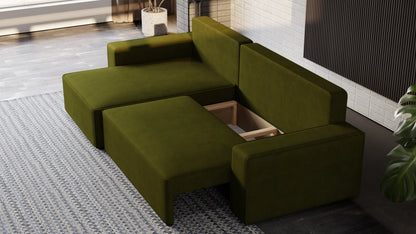 Nexo XL – narożnik XL z funkcją spania 231×130 i pojemnikiem