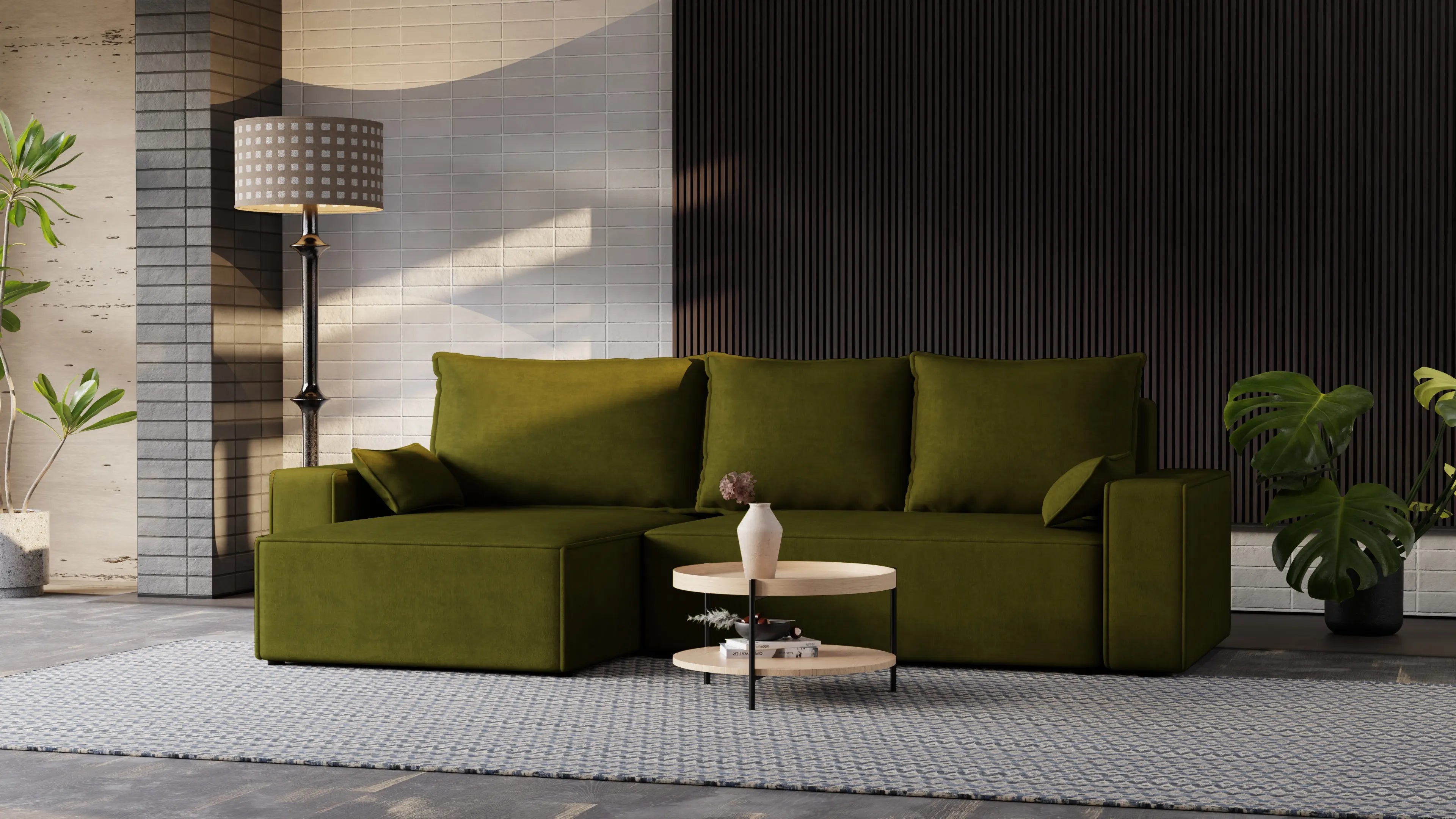 Nexo XL – narożnik XL z funkcją spania 231×130 i pojemnikiem