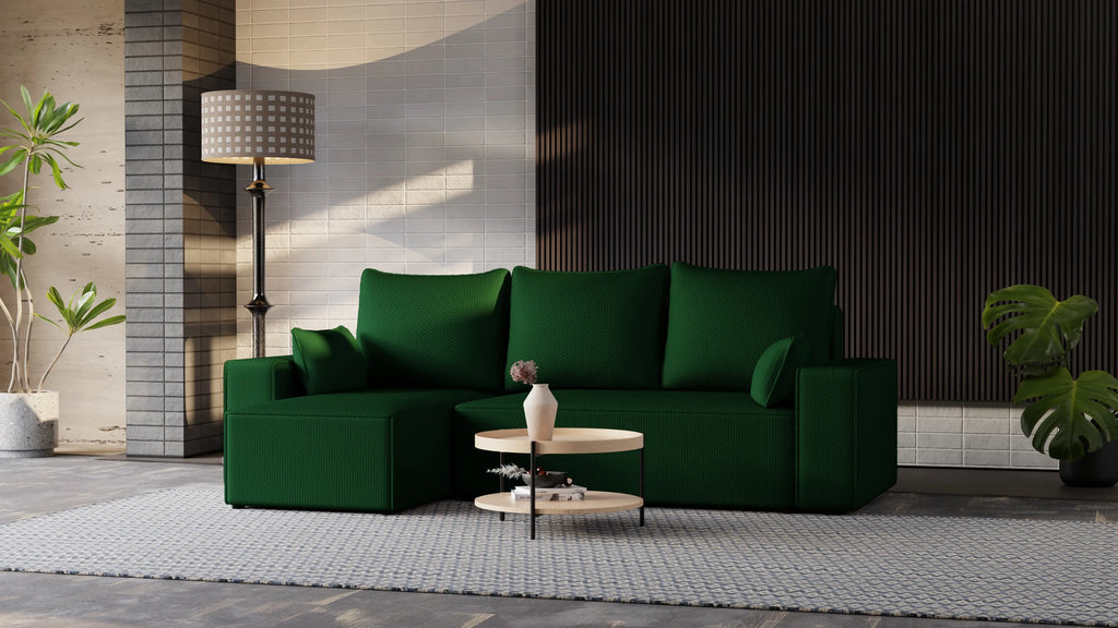 Narożnik Nexo L uniwersalny – funkcja spania, pojemnik na pościel