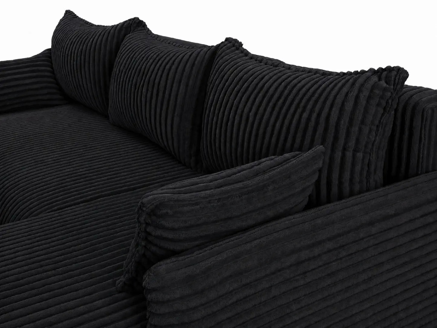 Narożnik Rivo 220 × 155 cm z funkcją spania i pojemnikiem – sztruks Ambience