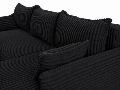Narożnik Rivo 220 × 155 cm z funkcją spania i pojemnikiem – sztruks Ambience