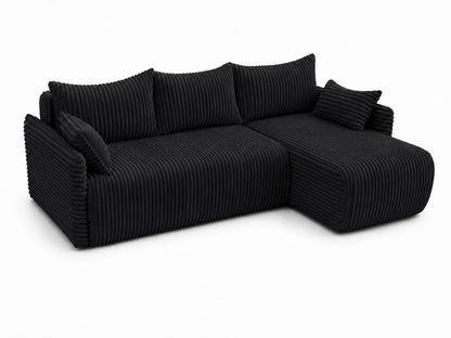 Narożnik Rivo 220 × 155 cm z funkcją spania i pojemnikiem – sztruks Ambience
