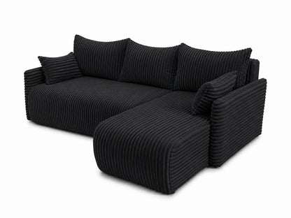 Narożnik Rivo 220 × 155 cm z funkcją spania i pojemnikiem – sztruks Ambience