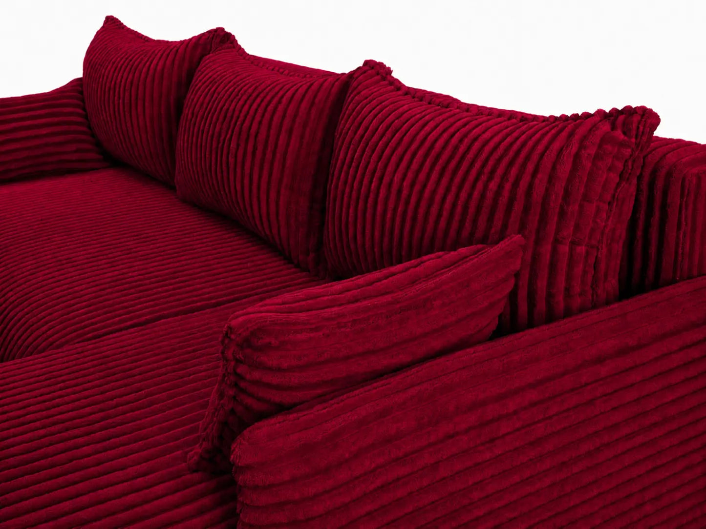 Narożnik Rivo 220 × 155 cm z funkcją spania i pojemnikiem – sztruks Ambience