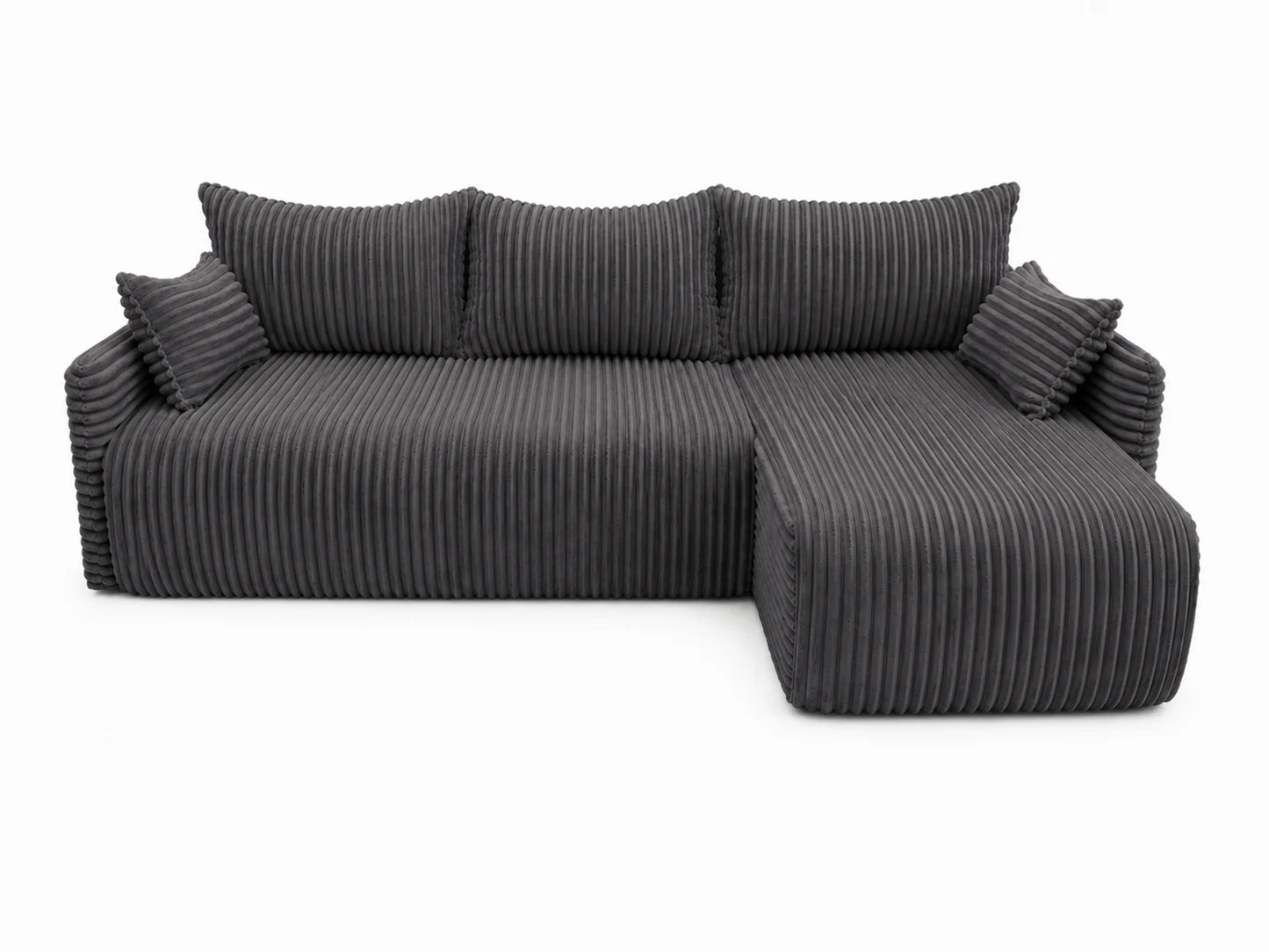 Narożnik Rivo 220 × 155 cm z funkcją spania i pojemnikiem – sztruks Ambience