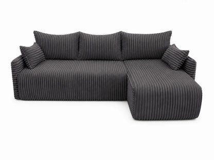 Narożnik Rivo 220 × 155 cm z funkcją spania i pojemnikiem – sztruks Ambience