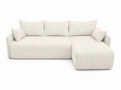Narożnik Rivo 220 × 155 cm z funkcją spania i pojemnikiem – sztruks Ambience