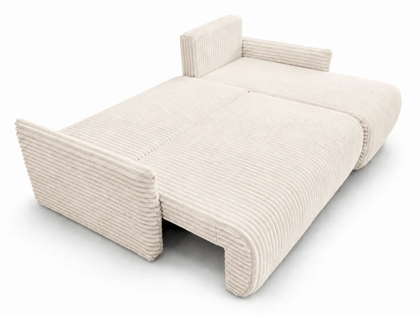 Narożnik Rivo 220 × 155 cm z funkcją spania i pojemnikiem – sztruks Ambience