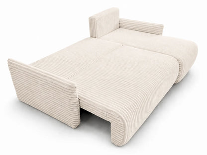 Narożnik Rivo 220 × 155 cm z funkcją spania i pojemnikiem – sztruks Ambience