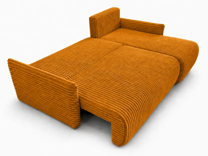 Narożnik Rivo 220 × 155 cm z funkcją spania i pojemnikiem – sztruks Ambience