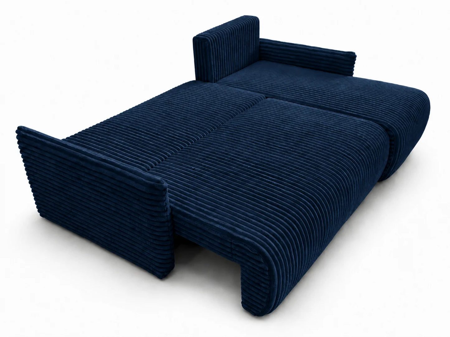 Narożnik Rivo 220 × 155 cm z funkcją spania i pojemnikiem – sztruks Ambience