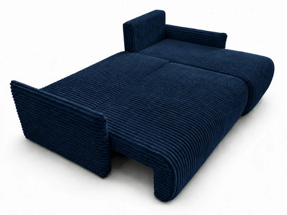 Narożnik Rivo 220 × 155 cm z funkcją spania i pojemnikiem – sztruks Ambience