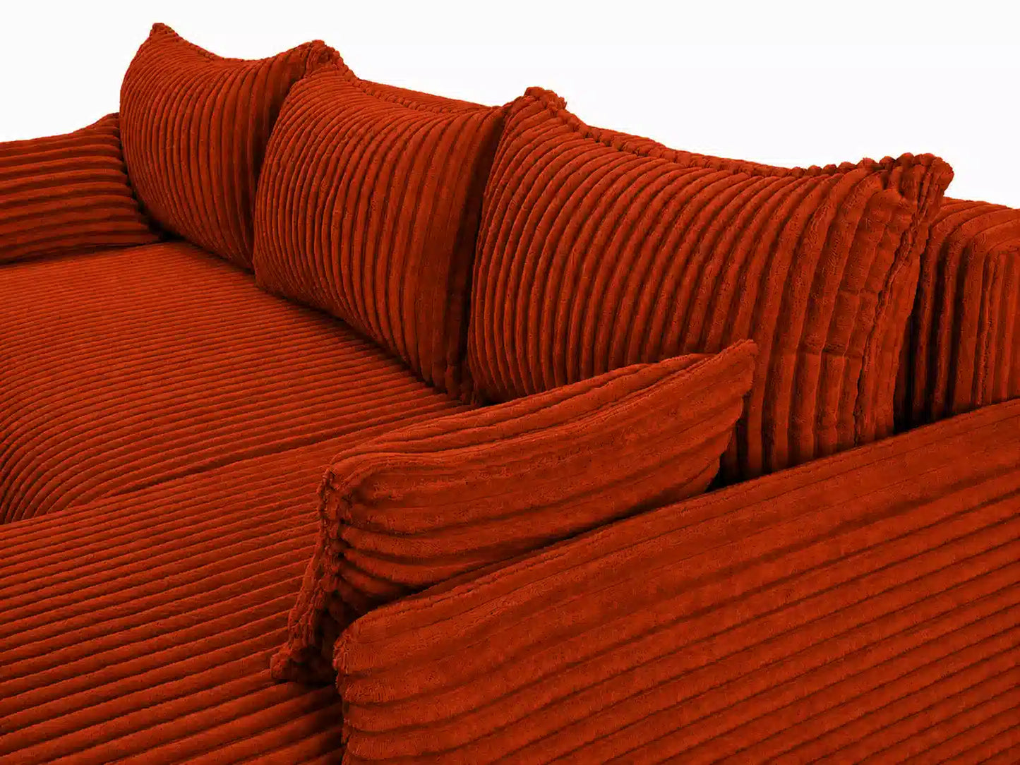 Narożnik Rivo 220 × 155 cm z funkcją spania i pojemnikiem – sztruks Ambience