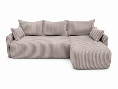 Narożnik Rivo 220 × 155 cm z funkcją spania i pojemnikiem – sztruks Ambience