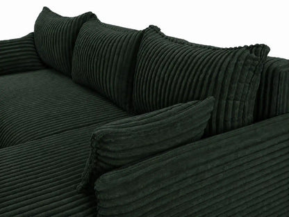 Narożnik Rivo 220 × 155 cm z funkcją spania i pojemnikiem – sztruks Ambience