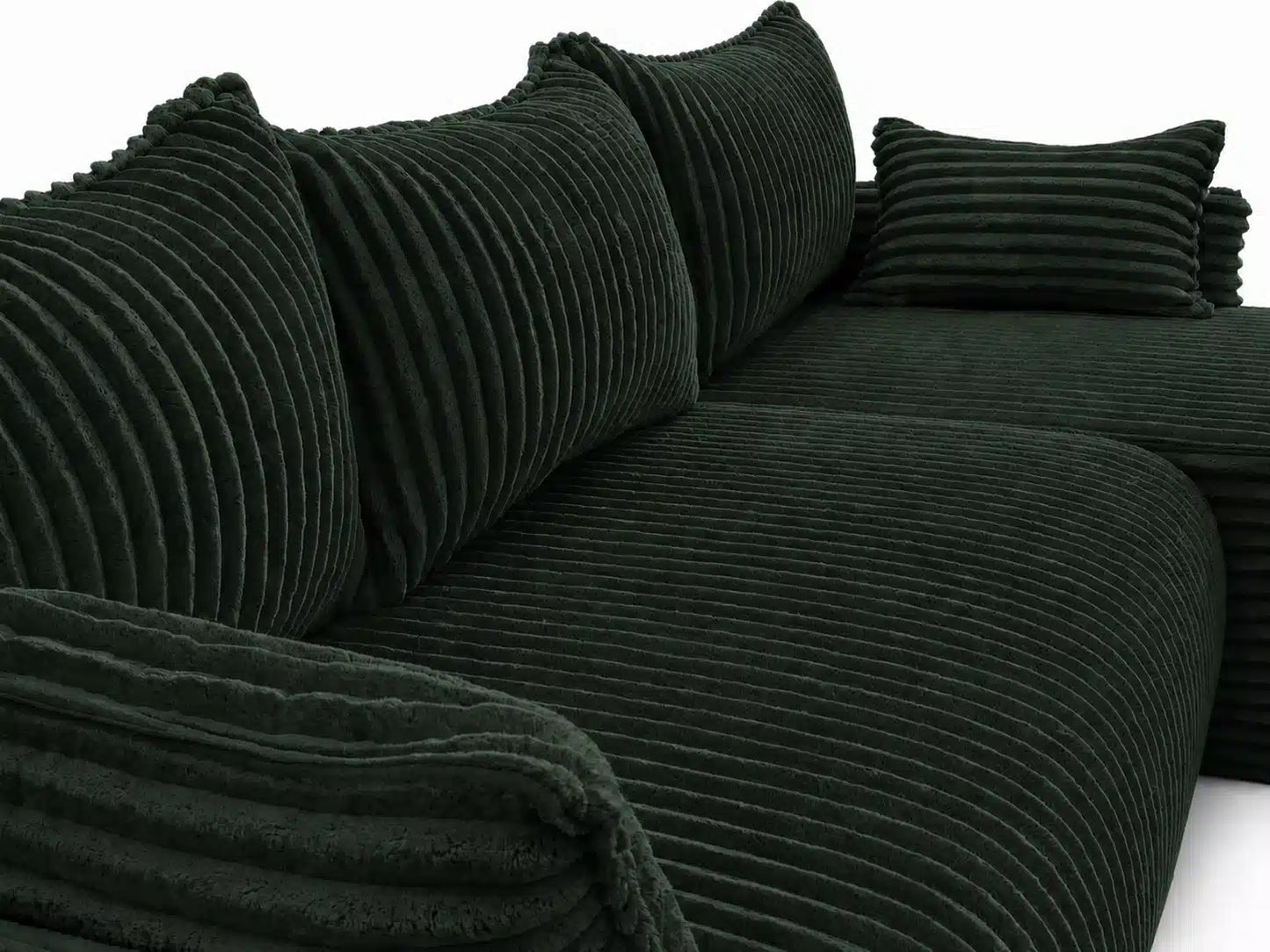 Narożnik Rivo 220 × 155 cm z funkcją spania i pojemnikiem – sztruks Ambience