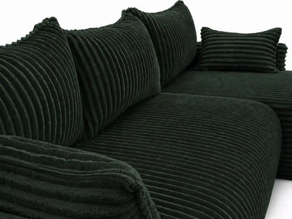 Narożnik Rivo 220 × 155 cm z funkcją spania i pojemnikiem – sztruks Ambience