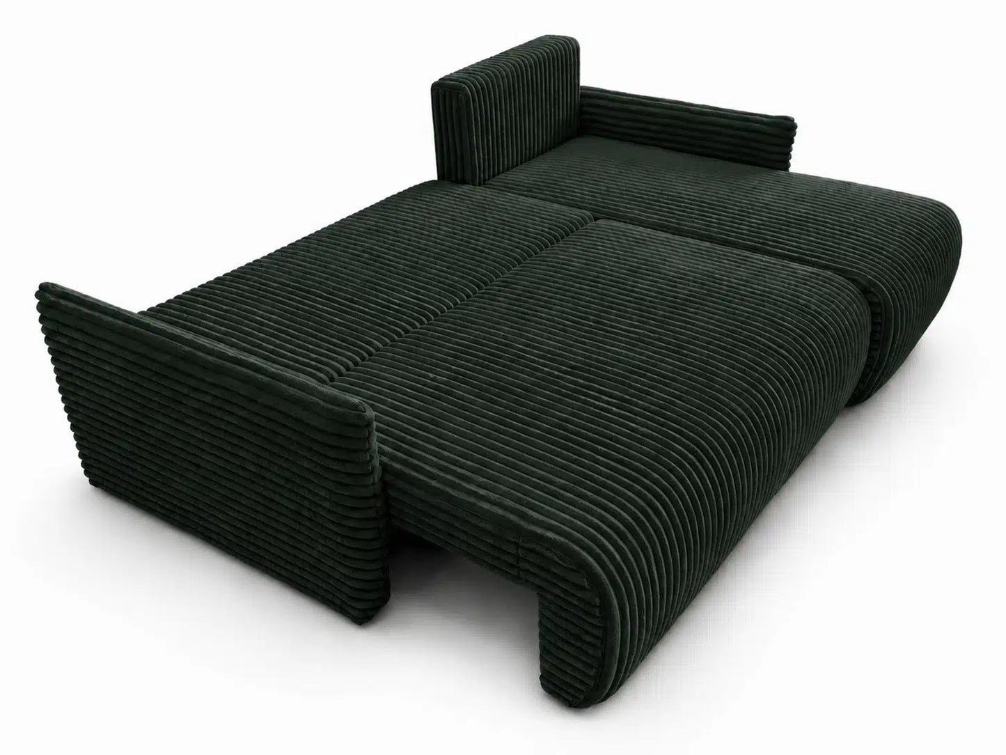 Narożnik Rivo 220 × 155 cm z funkcją spania i pojemnikiem – sztruks Ambience