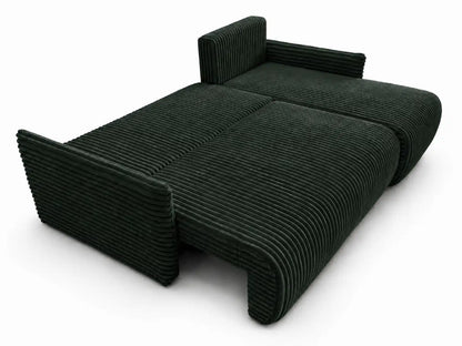 Narożnik Rivo 220 × 155 cm z funkcją spania i pojemnikiem – sztruks Ambience