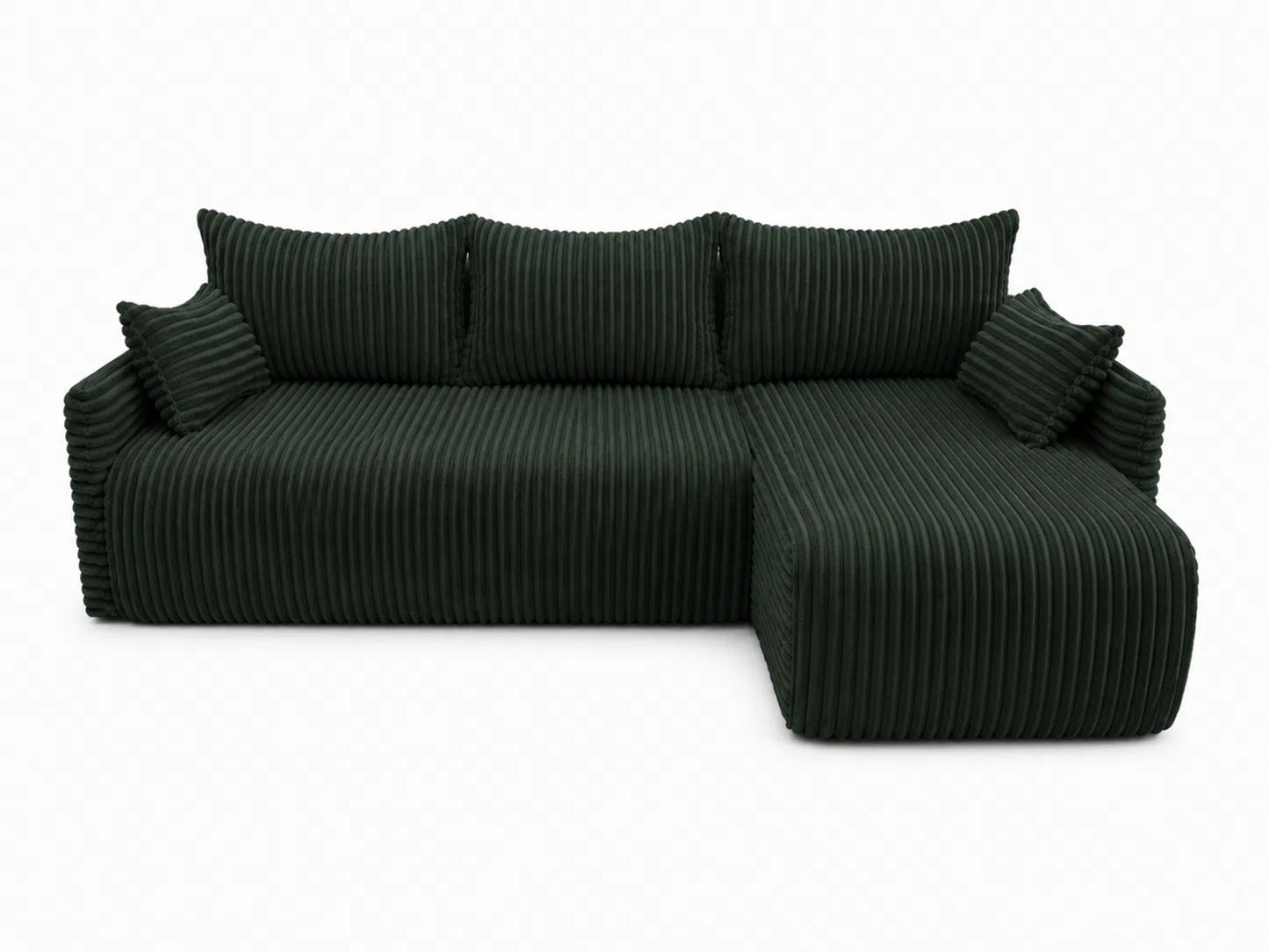 Narożnik Rivo 220 × 155 cm z funkcją spania i pojemnikiem – sztruks Ambience