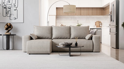 Narożnik SENSO L wolnostojący – funkcja spania, pojemnik na pościel, VELO