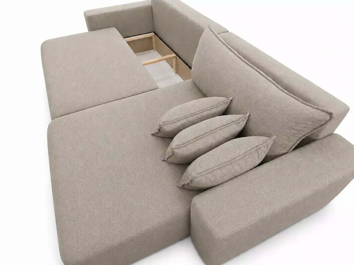 Narożnik SENSO XL 275 cm – rozkładany z funkcją spania i pojemnikiem