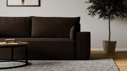 Sofa RENA 3-osobowa z funkcją spania sztruksowa