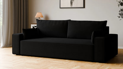 Sofa RENA 3-osobowa z funkcją spania sztruksowa