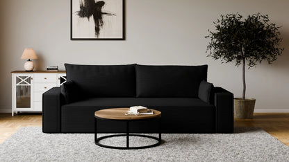 Sofa RENA 3-osobowa z funkcją spania sztruksowa