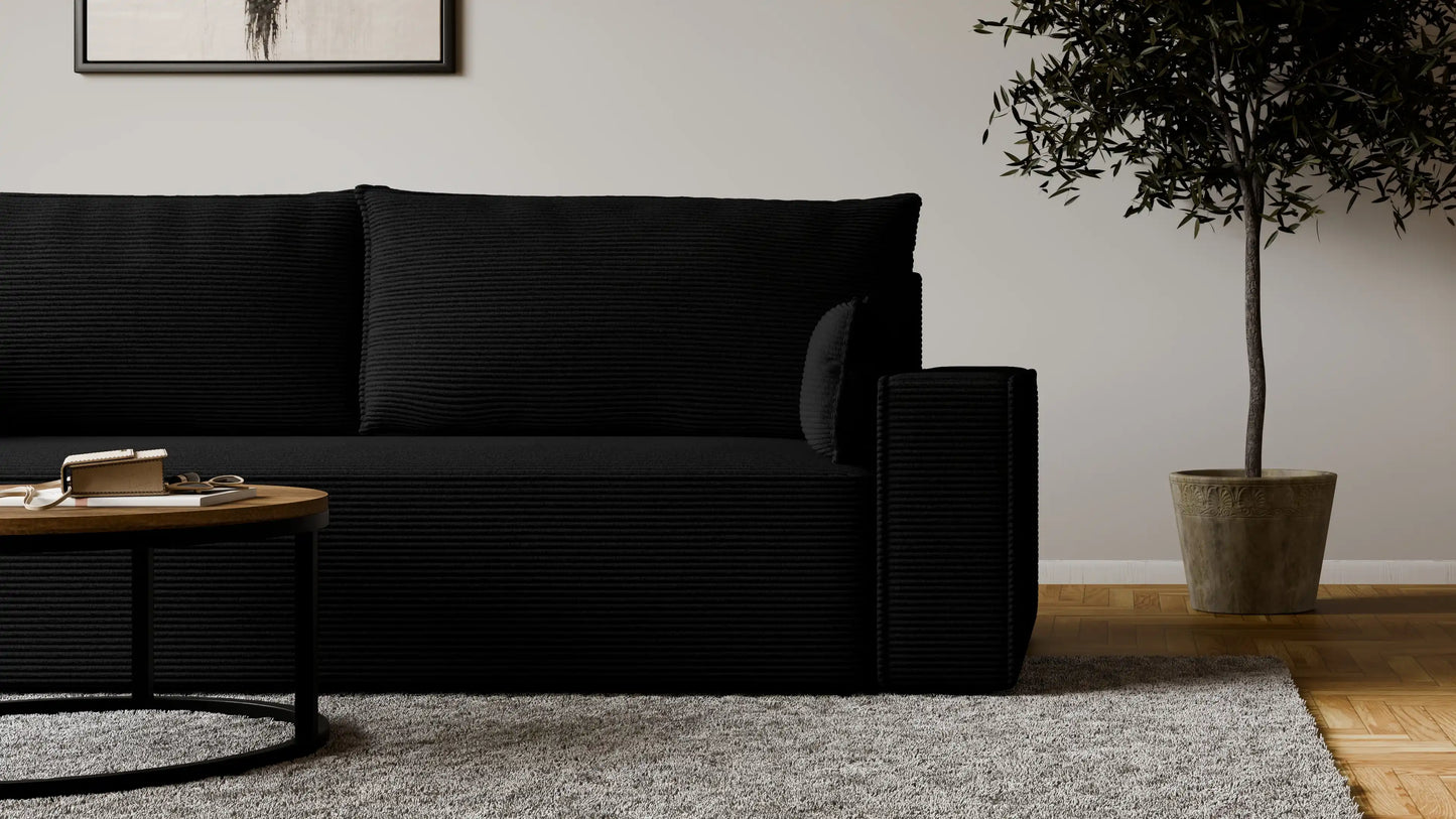 Sofa RENA 3-osobowa z funkcją spania sztruksowa