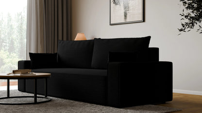 Sofa RENA 3-osobowa z funkcją spania sztruksowa