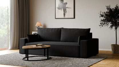 Sofa RENA 3-osobowa z funkcją spania sztruksowa