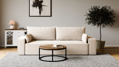 Sofa RENA 3-osobowa z funkcją spania sztruksowa