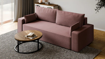 Sofa RENA 3-osobowa z funkcją spania sztruksowa