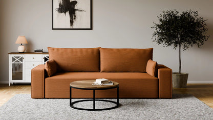 Sofa RENA 3-osobowa z funkcją spania sztruksowa