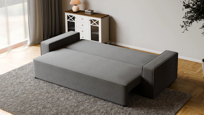 Sofa RENA 3-osobowa z funkcją spania sztruksowa