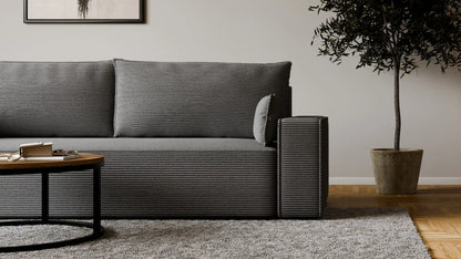 Sofa RENA 3-osobowa z funkcją spania sztruksowa