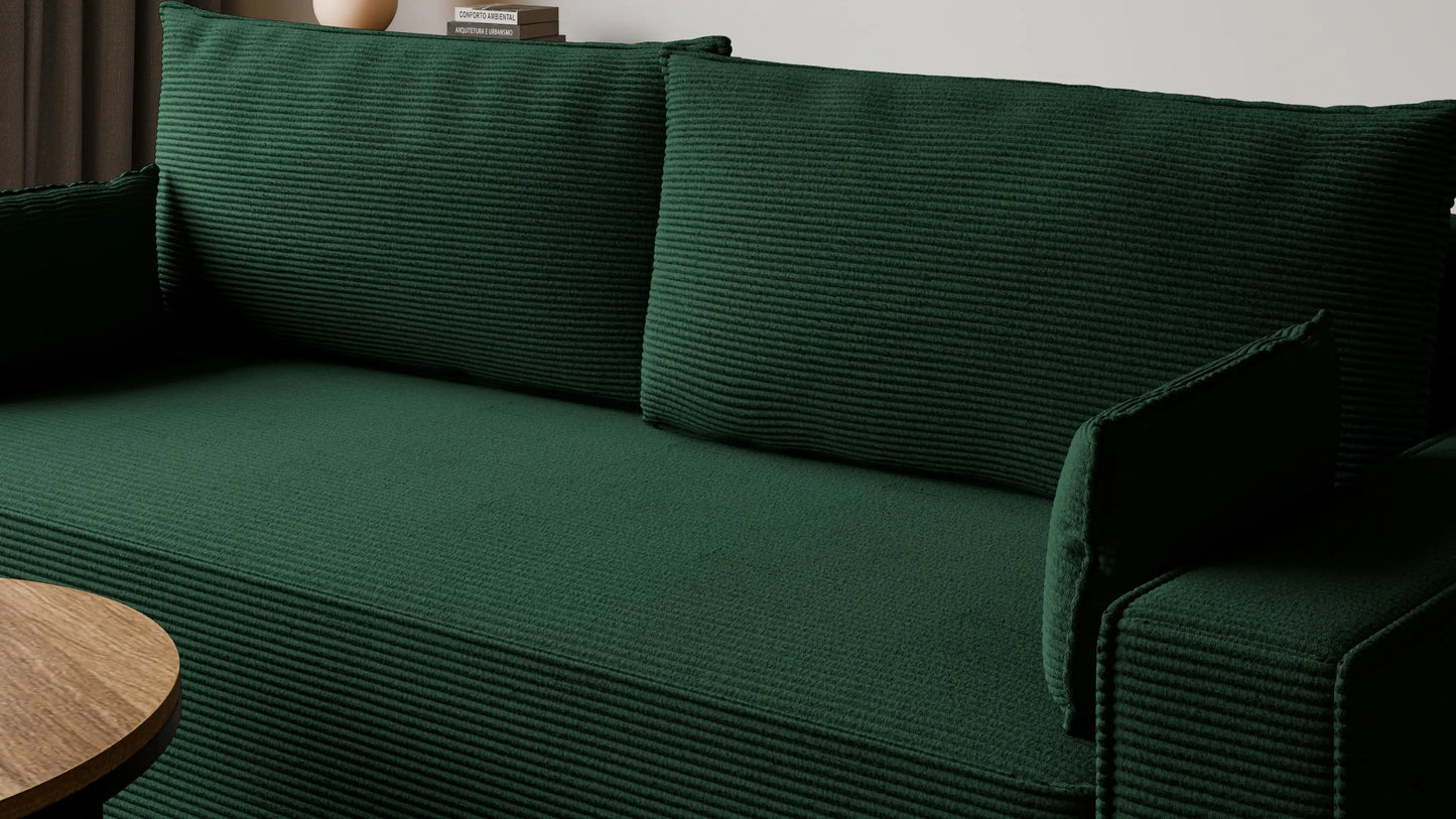 Sofa RENA 3-osobowa z funkcją spania sztruksowa