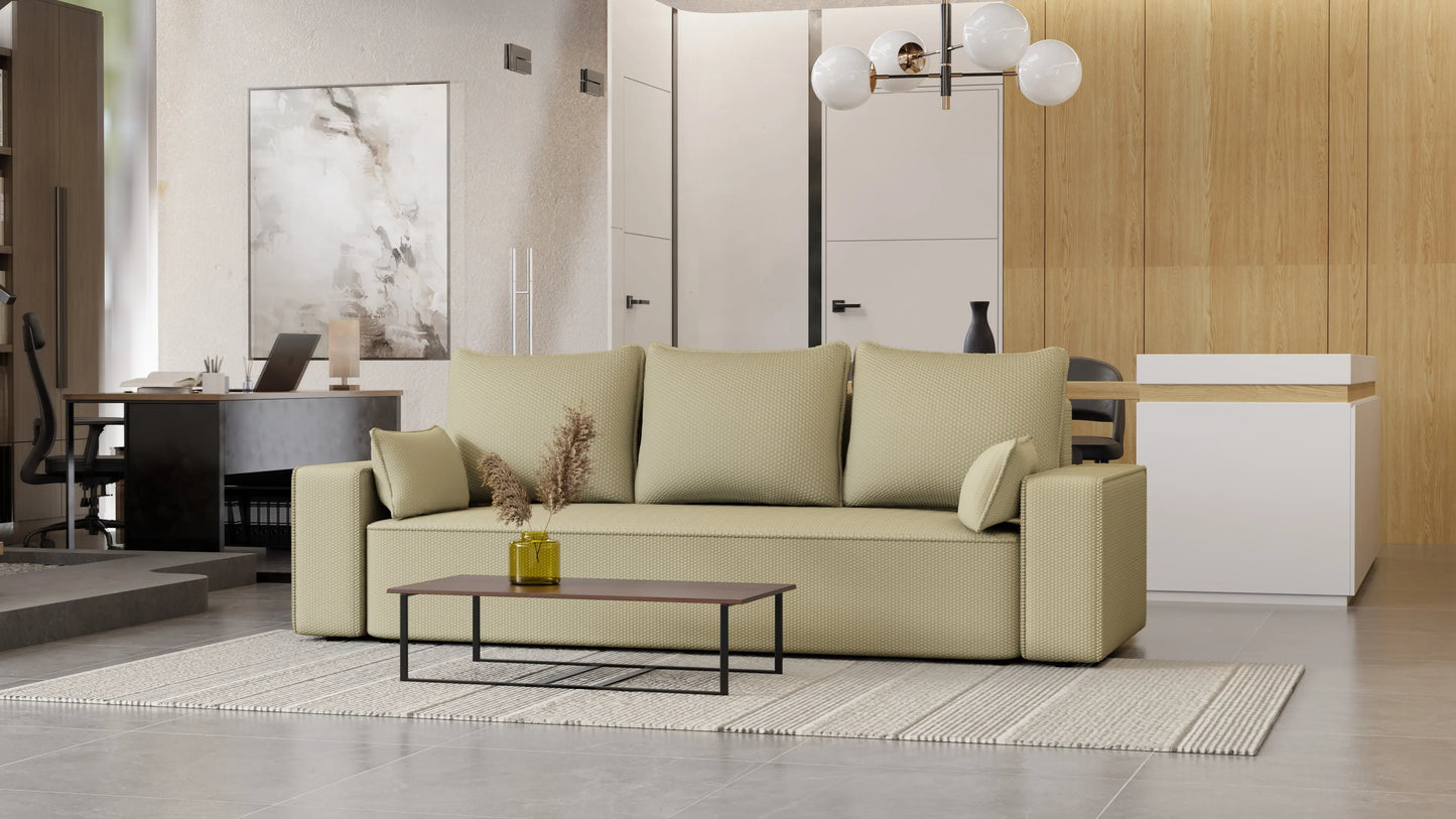 Sofa rozkładana LEMA 3-osobowa – Onega łatwoczyszcząca WaterStop