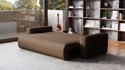 Sofa Loren 3-osobowa wolnostojąca – Onega łatwoczyszcząca, pojemnik, spanie