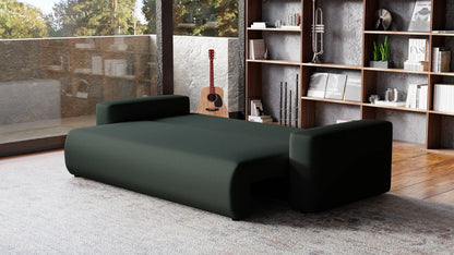 Sofa Loren 3-osobowa wolnostojąca – Onega łatwoczyszcząca, pojemnik, spanie