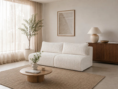 Sofa Loren 200 cm z funkcją spania – gruby sztruks Ambience