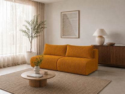 Sofa Loren 200 cm z funkcją spania – gruby sztruks Ambience