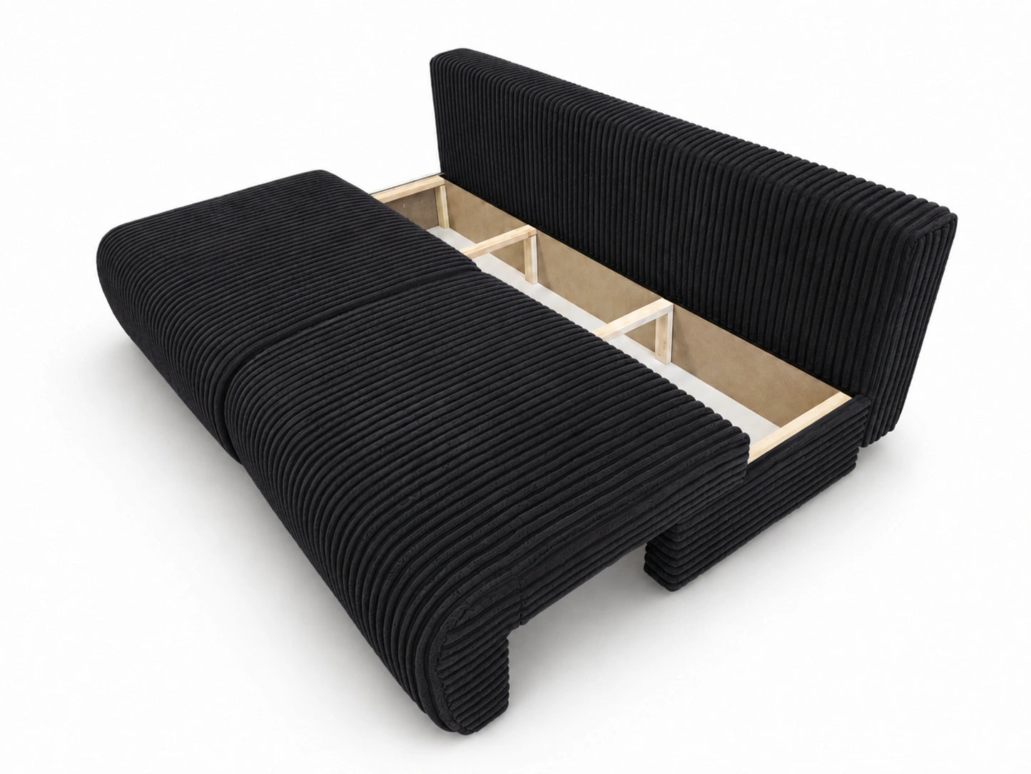 Sofa Loren 200 cm z funkcją spania – gruby sztruks Ambience