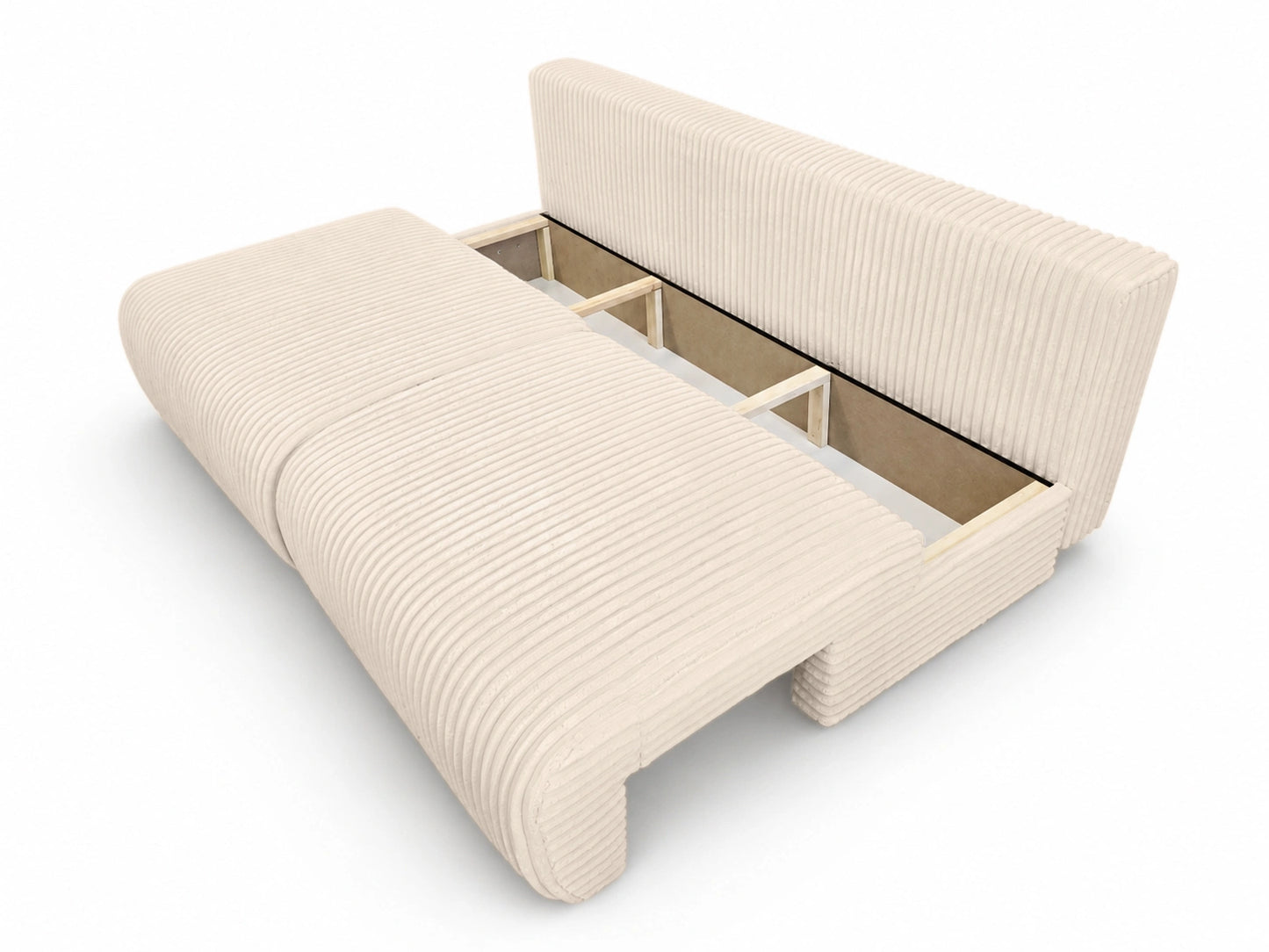 Sofa Loren 200 cm z funkcją spania – gruby sztruks Ambience