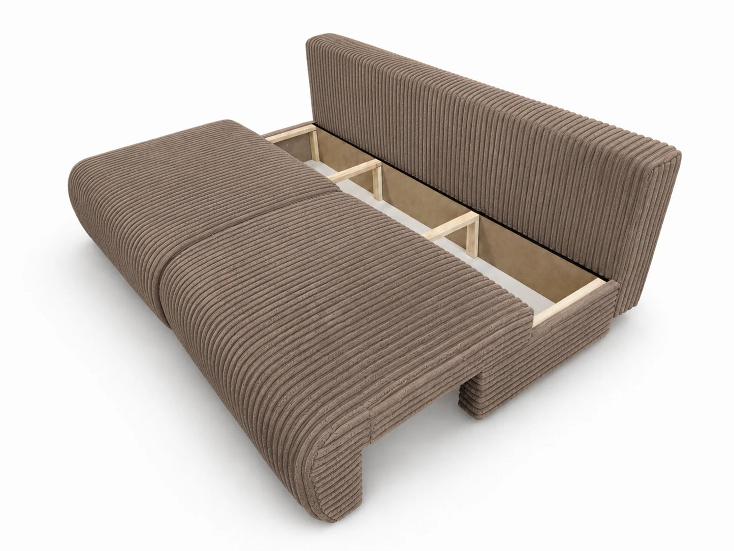 Sofa Loren 200 cm z funkcją spania – gruby sztruks Ambience